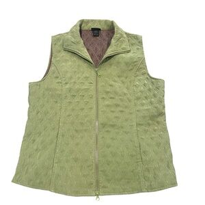 NTCO Nomadic Traders Vest Women's Large Green Quilted Zip Sleeveless Layering